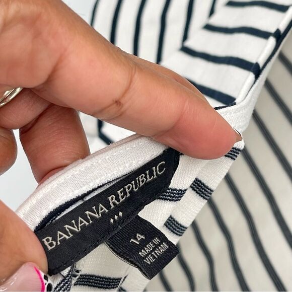 NWT Banana Republic Factory Black and White Striped Dress - Picture 13 of 16